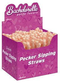 Bachelorette Party Favors (Option: Pecker Sipping Straws   144 Piece Display  Light)