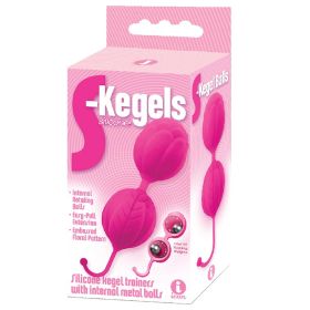 The 9's S Kegels Silicone Kegel Balls (Option: Pink)