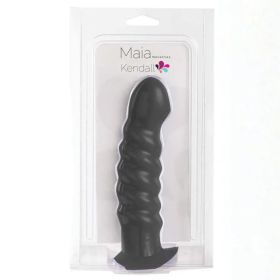 Maia Kendall Silicone Swirl Dong (Option: Black)