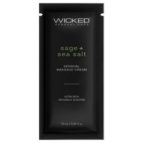 Wicked Sensual Massage Cream (Option: Sage + Sea Salt Scented 10ml Foil)